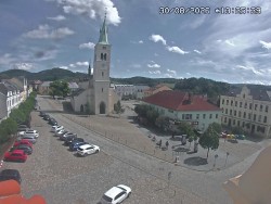 Náměstí, koste sv. Markéty