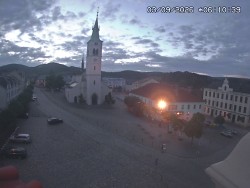 Náměstí, koste sv. Markéty
