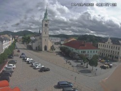 Náměstí, koste sv. Markéty