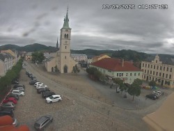 Náměstí, koste sv. Markéty