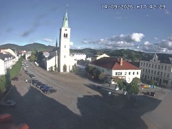 Náměstí, koste sv. Markéty