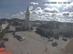 Náměstí, koste sv. Markéty