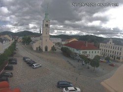 Náměstí, koste sv. Markéty