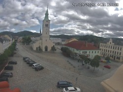 Náměstí, koste sv. Markéty