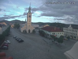 Náměstí, koste sv. Markéty