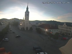 Náměstí, koste sv. Markéty