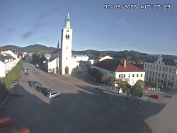 Náměstí, koste sv. Markéty