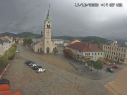Náměstí, koste sv. Markéty