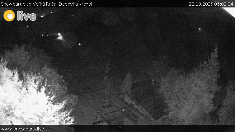 Snowparadise Veľká Rača - Dedovka vrchol - 22.10.2025 v 05:02 Snowparadise Veľká Rača - Dedovka vrchol - 22.10.2025 v 05:02