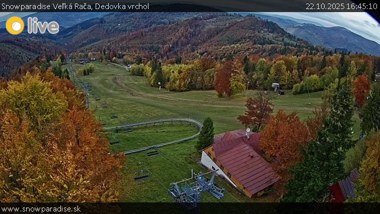 Snowparadise Veľká Rača - Dedovka vrchol - 22.10.2025 v 16:45 Snowparadise Veľká Rača - Dedovka vrchol - 22.10.2025 v 16:45