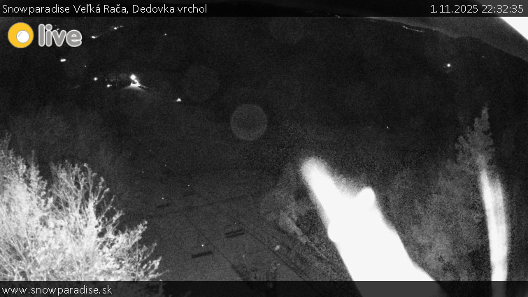 Snowparadise Veľká Rača - Dedovka vrchol - 1.11.2025 v 22:32 Snowparadise Veľká Rača - Dedovka vrchol - 1.11.2025 v 22:32