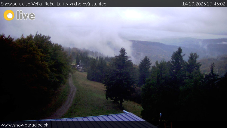Snowparadise Veľká Rača - Lalíky vrcholová stanice - 14.10.2025 v 17:45 Snowparadise Veľká Rača - Lalíky vrcholová stanice - 14.10.2025 v 17:45