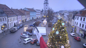 Město Velké Meziříčí - Náměstí, Městská věž - 19.12.2025 v 08:01 Město Velké Meziříčí - Náměstí, Městská věž - 19.12.2025 v 08:01