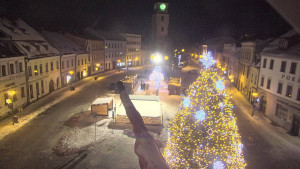 Město Velké Meziříčí - Náměstí, Městská věž - 1.1.2026 v 18:46 Město Velké Meziříčí - Náměstí, Městská věž - 1.1.2026 v 18:46