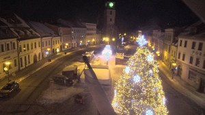 Město Velké Meziříčí - Náměstí, Městská věž - 4.1.2026 v 02:16 Město Velké Meziříčí - Náměstí, Městská věž - 4.1.2026 v 02:16