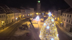 Město Velké Meziříčí - Náměstí, Městská věž - 4.1.2026 v 05:46 Město Velké Meziříčí - Náměstí, Městská věž - 4.1.2026 v 05:46