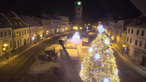 Město Velké Meziříčí - Náměstí, Městská věž - 4.1.2026 v 06:01 Město Velké Meziříčí - Náměstí, Městská věž - 4.1.2026 v 06:01