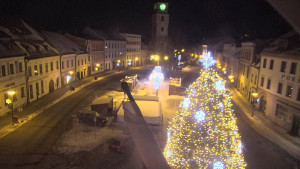 Město Velké Meziříčí - Náměstí, Městská věž - 4.1.2026 v 06:16 Město Velké Meziříčí - Náměstí, Městská věž - 4.1.2026 v 06:16