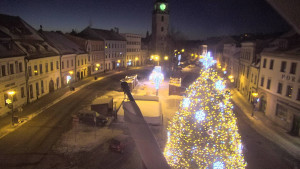 Město Velké Meziříčí - Náměstí, Městská věž - 4.1.2026 v 06:46 Město Velké Meziříčí - Náměstí, Městská věž - 4.1.2026 v 06:46