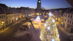 Město Velké Meziříčí - Náměstí, Městská věž - 4.1.2026 v 07:01 Město Velké Meziříčí - Náměstí, Městská věž - 4.1.2026 v 07:01