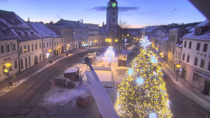 Město Velké Meziříčí - Náměstí, Městská věž - 4.1.2026 v 07:16 Město Velké Meziříčí - Náměstí, Městská věž - 4.1.2026 v 07:16