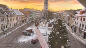 Město Velké Meziříčí - Náměstí, Městská věž - 4.1.2026 v 08:02 Město Velké Meziříčí - Náměstí, Městská věž - 4.1.2026 v 08:02