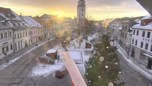 Město Velké Meziříčí - Náměstí, Městská věž - 4.1.2026 v 08:16 Město Velké Meziříčí - Náměstí, Městská věž - 4.1.2026 v 08:16