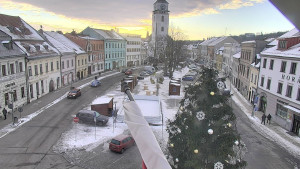 Město Velké Meziříčí - Náměstí, Městská věž - 4.1.2026 v 08:31 Město Velké Meziříčí - Náměstí, Městská věž - 4.1.2026 v 08:31