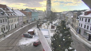 Město Velké Meziříčí - Náměstí, Městská věž - 4.1.2026 v 08:47 Město Velké Meziříčí - Náměstí, Městská věž - 4.1.2026 v 08:47
