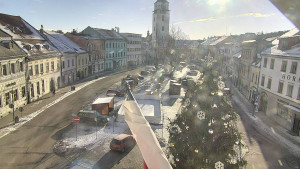 Město Velké Meziříčí - Náměstí, Městská věž - 4.1.2026 v 10:16 Město Velké Meziříčí - Náměstí, Městská věž - 4.1.2026 v 10:16