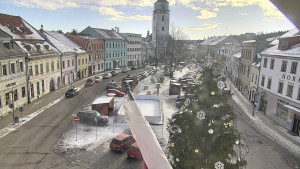 Město Velké Meziříčí - Náměstí, Městská věž - 4.1.2026 v 10:31 Město Velké Meziříčí - Náměstí, Městská věž - 4.1.2026 v 10:31