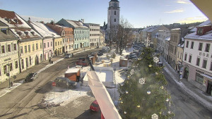 Město Velké Meziříčí - Náměstí, Městská věž - 4.1.2026 v 11:46 Město Velké Meziříčí - Náměstí, Městská věž - 4.1.2026 v 11:46