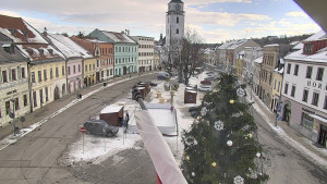 Město Velké Meziříčí - Náměstí, Městská věž - 4.1.2026 v 14:01 Město Velké Meziříčí - Náměstí, Městská věž - 4.1.2026 v 14:01
