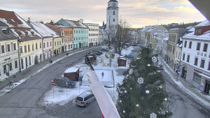Město Velké Meziříčí - Náměstí, Městská věž - 4.1.2026 v 14:31 Město Velké Meziříčí - Náměstí, Městská věž - 4.1.2026 v 14:31