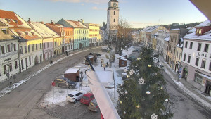 Město Velké Meziříčí - Náměstí, Městská věž - 4.1.2026 v 15:01 Město Velké Meziříčí - Náměstí, Městská věž - 4.1.2026 v 15:01