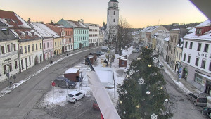 Město Velké Meziříčí - Náměstí, Městská věž - 4.1.2026 v 16:01 Město Velké Meziříčí - Náměstí, Městská věž - 4.1.2026 v 16:01