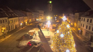 Město Velké Meziříčí - Náměstí, Městská věž - 4.1.2026 v 17:16 Město Velké Meziříčí - Náměstí, Městská věž - 4.1.2026 v 17:16