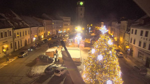 Město Velké Meziříčí - Náměstí, Městská věž - 4.1.2026 v 17:46 Město Velké Meziříčí - Náměstí, Městská věž - 4.1.2026 v 17:46