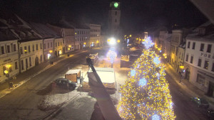 Město Velké Meziříčí - Náměstí, Městská věž - 4.1.2026 v 20:16 Město Velké Meziříčí - Náměstí, Městská věž - 4.1.2026 v 20:16