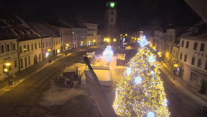 Město Velké Meziříčí - Náměstí, Městská věž - 4.1.2026 v 21:01 Město Velké Meziříčí - Náměstí, Městská věž - 4.1.2026 v 21:01