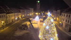 Město Velké Meziříčí - Náměstí, Městská věž - 4.1.2026 v 21:16 Město Velké Meziříčí - Náměstí, Městská věž - 4.1.2026 v 21:16