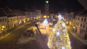 Město Velké Meziříčí - Náměstí, Městská věž - 4.1.2026 v 21:46 Město Velké Meziříčí - Náměstí, Městská věž - 4.1.2026 v 21:46