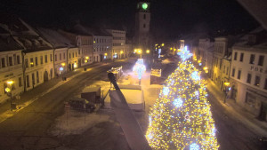 Město Velké Meziříčí - Náměstí, Městská věž - 4.1.2026 v 22:31 Město Velké Meziříčí - Náměstí, Městská věž - 4.1.2026 v 22:31