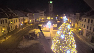 Město Velké Meziříčí - Náměstí, Městská věž - 4.1.2026 v 23:16 Město Velké Meziříčí - Náměstí, Městská věž - 4.1.2026 v 23:16