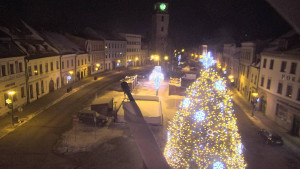 Město Velké Meziříčí - Náměstí, Městská věž - 7.1.2026 v 01:01 Město Velké Meziříčí - Náměstí, Městská věž - 7.1.2026 v 01:01