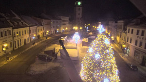 Město Velké Meziříčí - Náměstí, Městská věž - 7.1.2026 v 03:16 Město Velké Meziříčí - Náměstí, Městská věž - 7.1.2026 v 03:16