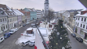 Město Velké Meziříčí - Náměstí, Městská věž - 7.1.2026 v 08:16 Město Velké Meziříčí - Náměstí, Městská věž - 7.1.2026 v 08:16