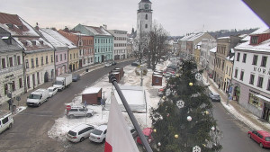 Město Velké Meziříčí - Náměstí, Městská věž - 7.1.2026 v 08:31 Město Velké Meziříčí - Náměstí, Městská věž - 7.1.2026 v 08:31