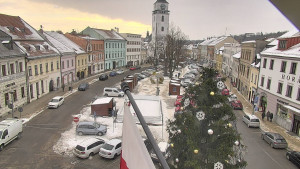 Město Velké Meziříčí - Náměstí, Městská věž - 7.1.2026 v 09:46 Město Velké Meziříčí - Náměstí, Městská věž - 7.1.2026 v 09:46