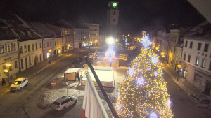 Město Velké Meziříčí - Náměstí, Městská věž - 7.1.2026 v 17:31 Město Velké Meziříčí - Náměstí, Městská věž - 7.1.2026 v 17:31